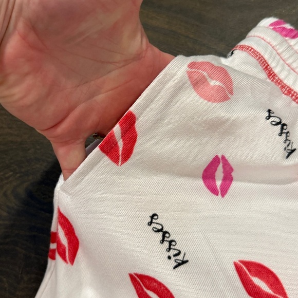 Joyspun White Lips Pajama Pants with Drawstring - Picture 3 of 5